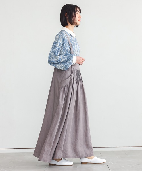 n'OrLABEL(ノアールレーベル)の「トワルドジュイ柄シャツ(シャツ/ブラウス・レディース・ブルー/アイボリー・FREE)」の11枚目の写真