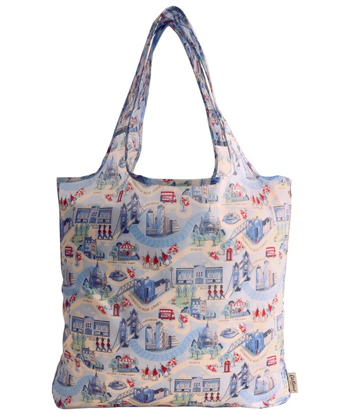 Cath Kidston(キャスキッドソン)の「フォルダウェイ ショッパー London Town(エコバッグ/サブバッグ・レディース・ブルー・FREE)」の4枚目の写真