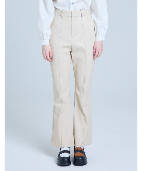 Little sunny bite(リトルサニーバイト)の「【8】【little sunny bite】fake leather pants(その他パンツ・レディース・クリーム/オレンジ・SMALL)」の2枚目の写真