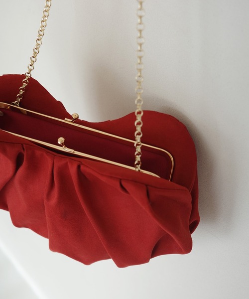 EIMY ISTOIRE（エイミーイストワール）の「EIMY ギャザーチェーンバッグ（ハンドバッグ・レディース・レッド・F）」の3枚目の写真