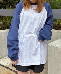 ISOOK | 【ISOOK / アイスー】オーバーサイズラグランTシャツ / ラグランスリーブ シンプルTシャツ ビッグシルエット ロンT 長袖 ルーズ 春トップス 春服 ZOZOTOWN限定(Tシャツ/カットソー)