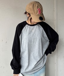 【ISOOK / アイスー】オーバーサイズラグランTシャツ / ラグランスリーブ シンプルTシャツ ビッグシルエット ロンT 長袖 ルーズ 秋服 秋トップス ZOZOTOWN限定