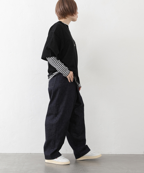 JOURNAL STANDARD LUXE（ジャーナルスタンダード　ラックス）の「シアー T（ニット/セーター・レディース・ホワイト/ブラック・FREE）」の4枚目の写真