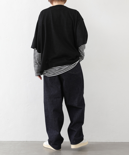 JOURNAL STANDARD LUXE（ジャーナルスタンダード　ラックス）の「シアー T（ニット/セーター・レディース・ホワイト/ブラック・FREE）」の6枚目の写真