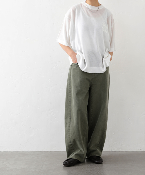 JOURNAL STANDARD LUXE（ジャーナルスタンダード　ラックス）の「シアー T（ニット/セーター・レディース・ホワイト/ブラック・FREE）」の8枚目の写真