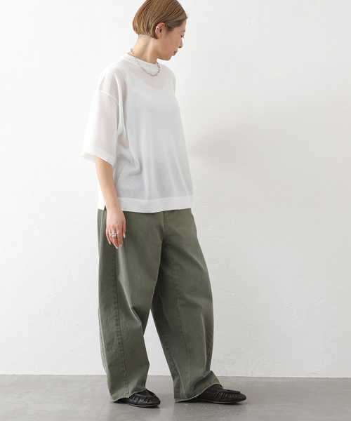 JOURNAL STANDARD LUXE（ジャーナルスタンダード　ラックス）の「シアー T（ニット/セーター・レディース・ホワイト/ブラック・FREE）」の10枚目の写真