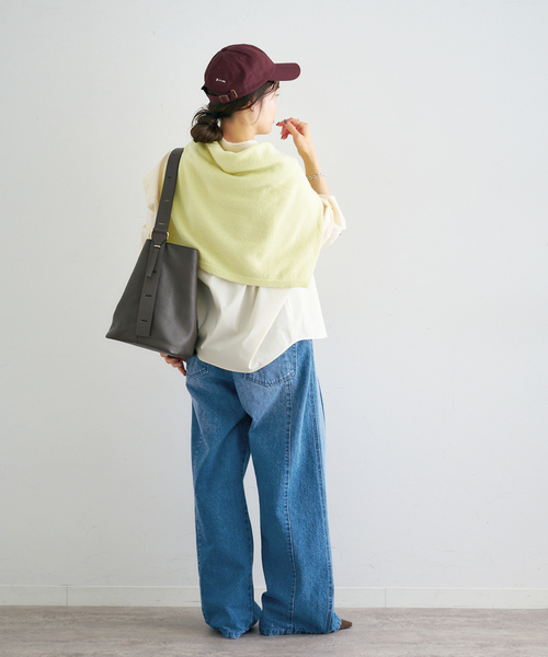 U by SPICK&SPAN（ユーバイスピックアンドスパン）の「ルーズタックバギーデニム（デニムパンツ・レディース・ブルー/サックスブルー・38/36/34）」の9枚目の写真