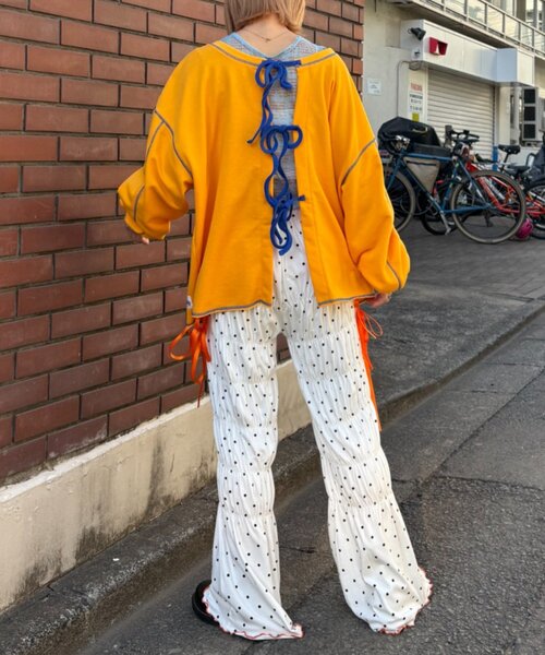 CIAOPANIC TYPY(チャオパニックティピー)の「【HELLO.SANFRANCISCO/ハローサンフランシスコ】ドット柄シャーリングパンツ(その他パンツ・レディース・ホワイト/ブラック・SMALL/MEDIUM)」の10枚目の写真