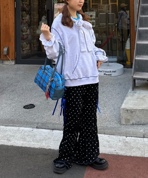 CIAOPANIC TYPY(チャオパニックティピー)の「【HELLO.SANFRANCISCO/ハローサンフランシスコ】ドット柄シャーリングパンツ(その他パンツ・レディース・ホワイト/ブラック・SMALL/MEDIUM)」の15枚目の写真