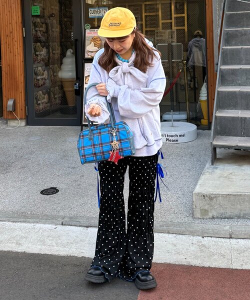 CIAOPANIC TYPY(チャオパニックティピー)の「【HELLO.SANFRANCISCO/ハローサンフランシスコ】ドット柄シャーリングパンツ(その他パンツ・レディース・ホワイト/ブラック・SMALL/MEDIUM)」の17枚目の写真