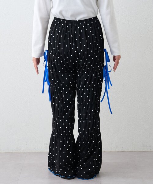 CIAOPANIC TYPY(チャオパニックティピー)の「【HELLO.SANFRANCISCO/ハローサンフランシスコ】ドット柄シャーリングパンツ(その他パンツ・レディース・ホワイト/ブラック・SMALL/MEDIUM)」の21枚目の写真