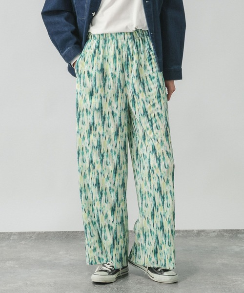 GLOBAL WORK（グローバルワーク）の「セルフカットプリーツパンツ/638599（その他パンツ・レディース・ブラック/ブラウン/オフホワイト/ダークグレー/ミント/ネイビー・LARGE/MEDIUM）」の5枚目の写真