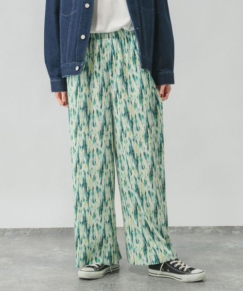 GLOBAL WORK（グローバルワーク）の「セルフカットプリーツパンツ/638599（その他パンツ・レディース・ブラック/ブラウン/オフホワイト/ダークグレー/ミント/ネイビー・LARGE/MEDIUM）」の10枚目の写真