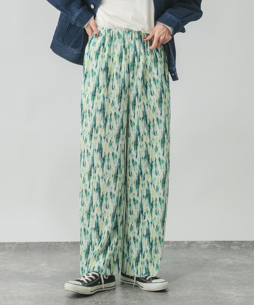 GLOBAL WORK（グローバルワーク）の「セルフカットプリーツパンツ/638599（その他パンツ・レディース・ブラック/ブラウン/オフホワイト/ダークグレー/ミント/ネイビー・LARGE/MEDIUM）」の11枚目の写真