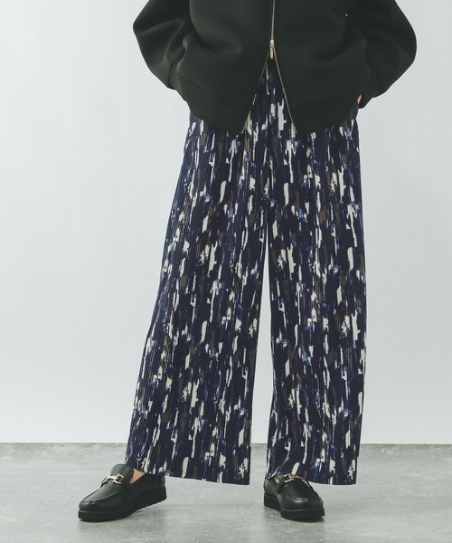 GLOBAL WORK（グローバルワーク）の「セルフカットプリーツパンツ/638599（その他パンツ・レディース・ブラック/ブラウン/オフホワイト/ダークグレー/ミント/ネイビー・LARGE/MEDIUM）」の14枚目の写真