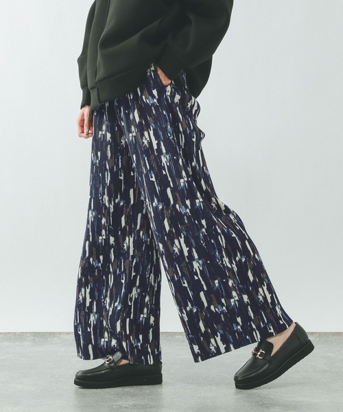 GLOBAL WORK（グローバルワーク）の「セルフカットプリーツパンツ/638599（その他パンツ・レディース・ブラック/ブラウン/オフホワイト/ダークグレー/ミント/ネイビー・LARGE/MEDIUM）」の15枚目の写真