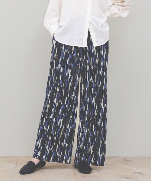 GLOBAL WORK（グローバルワーク）の「セルフカットプリーツパンツ/638599（その他パンツ・レディース・ブラック/ブラウン/オフホワイト/ダークグレー/ミント/ネイビー・LARGE/MEDIUM）」の14枚目の写真