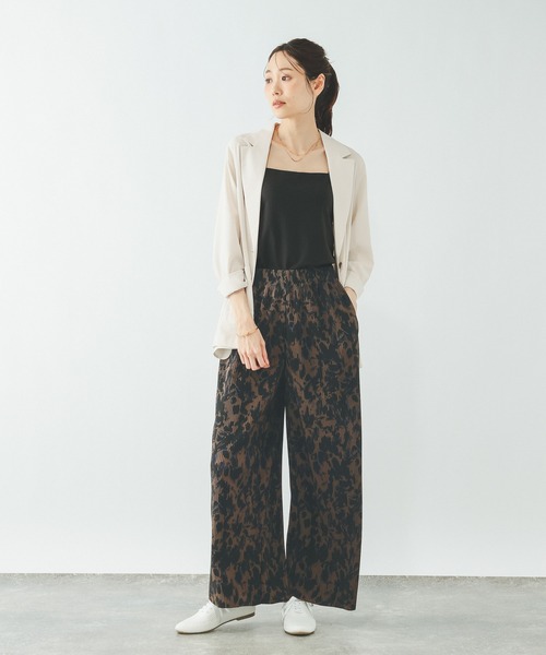 GLOBAL WORK（グローバルワーク）の「セルフカットプリーツパンツ/638599（その他パンツ・レディース・ブラック/ブラウン/オフホワイト/ダークグレー/ミント/ネイビー・LARGE/MEDIUM）」の19枚目の写真