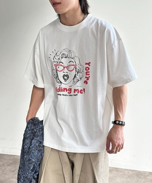 CPCM(シーピーシーエム)の「偉人イラストT(Tシャツ/カットソー・メンズ・ホワイト系その他2/ホワイト/ホワイト系その他・MEDIUM/LARGE)」の14枚目の写真