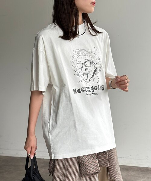 CPCM(シーピーシーエム)の「偉人イラストT(Tシャツ/カットソー・メンズ・ホワイト系その他2/ホワイト/ホワイト系その他・MEDIUM/LARGE)」の6枚目の写真