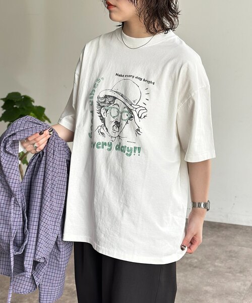 CPCM(シーピーシーエム)の「偉人イラストT(Tシャツ/カットソー・メンズ・ホワイト系その他2/ホワイト/ホワイト系その他・MEDIUM/LARGE)」の7枚目の写真