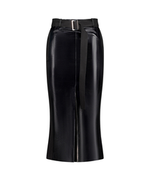 OEUVA（ウーヴァ）の「ブラックレザーデニムスカート（スカート）」