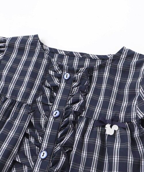 BeBe Petits Pois Vert（ベベプチポワヴェール）の「【店舗限定】チェックブラウス＋ショートパンツセットアップ(95～150㎝)（セットアップ・キッズ・ピンク系その他/ブルー系その他2・110cm/150cm/130cm/140cm/120cm/95cm/100cm）」の5枚目の写真