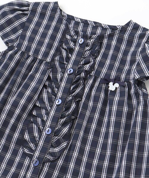 BeBe Petits Pois Vert（ベベプチポワヴェール）の「【店舗限定】チェックブラウス＋ショートパンツセットアップ(95～150㎝)（セットアップ・キッズ・ピンク系その他/ブルー系その他2・110cm/150cm/130cm/140cm/120cm/95cm/100cm）」の6枚目の写真