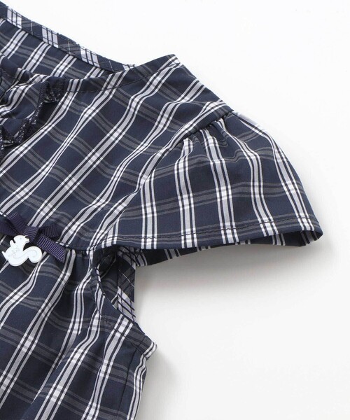 BeBe Petits Pois Vert（ベベプチポワヴェール）の「【店舗限定】チェックブラウス＋ショートパンツセットアップ(95～150㎝)（セットアップ・キッズ・ピンク系その他/ブルー系その他2・110cm/150cm/130cm/140cm/120cm/95cm/100cm）」の7枚目の写真