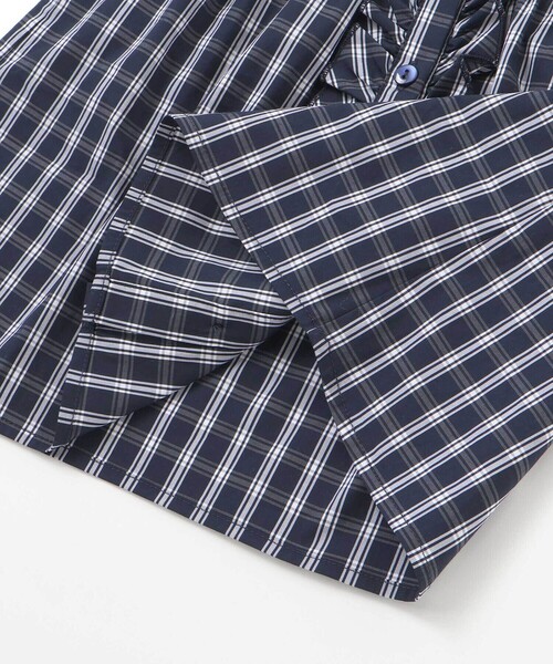 BeBe Petits Pois Vert（ベベプチポワヴェール）の「【店舗限定】チェックブラウス＋ショートパンツセットアップ(95～150㎝)（セットアップ・キッズ・ピンク系その他/ブルー系その他2・110cm/150cm/130cm/140cm/120cm/95cm/100cm）」の8枚目の写真