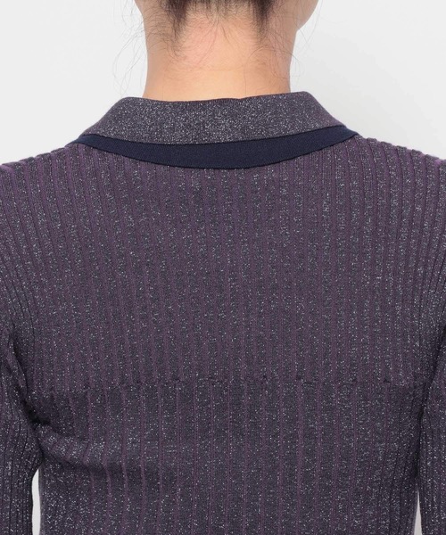 HARE（ハレ）の「ラメショートニットカーディガン(HARE)（カーディガン/ボレロ・レディース・パープル/ブラック・FREE）」の19枚目の写真