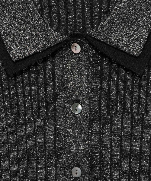 HARE（ハレ）の「ラメショートニットカーディガン(HARE)（カーディガン/ボレロ・レディース・パープル/ブラック・FREE）」の20枚目の写真