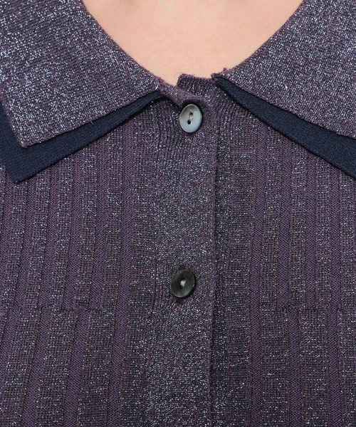 HARE（ハレ）の「ラメショートニットカーディガン(HARE)（カーディガン/ボレロ・レディース・パープル/ブラック・FREE）」の21枚目の写真