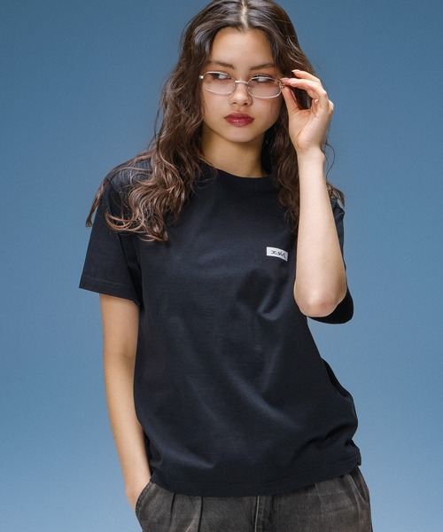 X-girl(エックスガール)の「X-girl HISTORY S/S TEE(Tシャツ/カットソー・レディース・ブラック/ホワイト・S/M/L)」の3枚目の写真