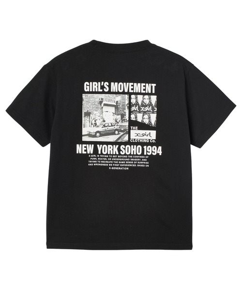 X-girl(エックスガール)の「X-girl HISTORY S/S TEE(Tシャツ/カットソー・レディース・ブラック/ホワイト・S/M/L)」の8枚目の写真