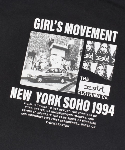 X-girl(エックスガール)の「X-girl HISTORY S/S TEE(Tシャツ/カットソー・レディース・ブラック/ホワイト・S/M/L)」の12枚目の写真