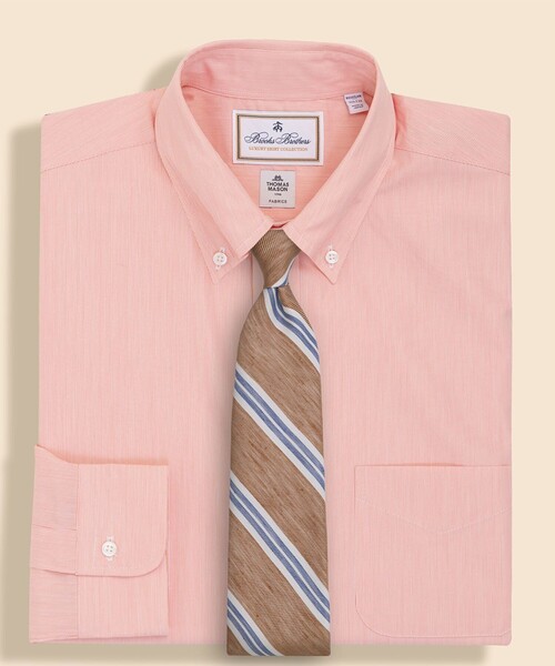 BROOKS BROTHERS(ブルックスブラザーズ)の「ラグジュアリー コットンポプリン ドレスシャツ Regular Fit(ビジネスシャツ・メンズ・イエロー/オレンジ/ブルー・14 1/2-31/16-33/15-32/17-34/16 1/2-33/15 1/2-32)」の3枚目の写真