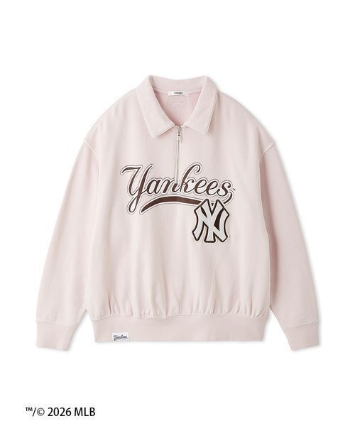 SNIDEL（スナイデル）の「【MLB】Sustainableハーフジップスウェット（スウェット・レディース・グレー/ピンク/グリーン・F）」の3枚目の写真