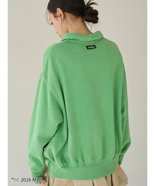 SNIDEL（スナイデル）の「【MLB】Sustainableハーフジップスウェット（スウェット・レディース・グレー/ピンク/グリーン・F）」の16枚目の写真