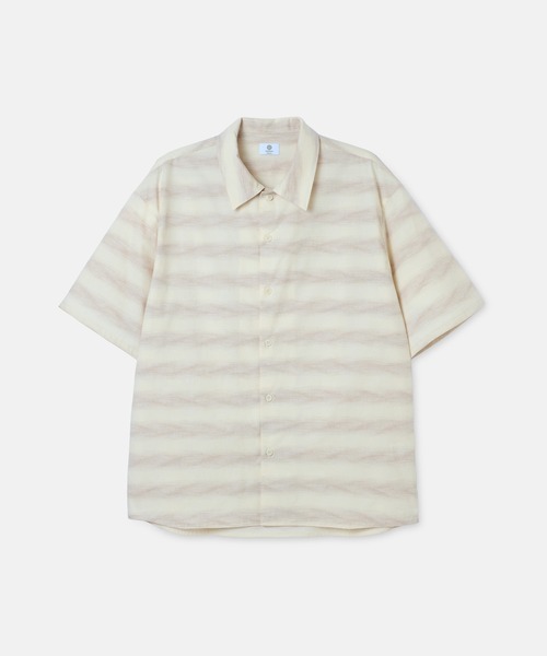 SEAGREEN（シーグリーン）の「SEAGREEN(シーグリーン) WAVE CLOTH SHIRT（シャツ/ブラウス・メンズ・ブラウン/サックスブルー・4/3/2）」の2枚目の写真