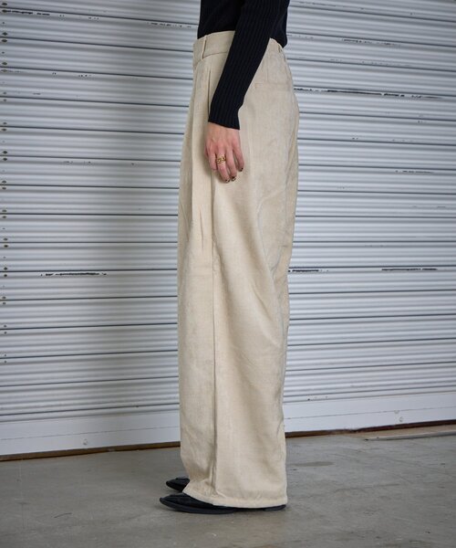 goocy(グーシー)の「【セットアップ対応】サージタックワイドパンツ(その他パンツ・レディース・ブラック/アイボリー・FREE)」の15枚目の写真