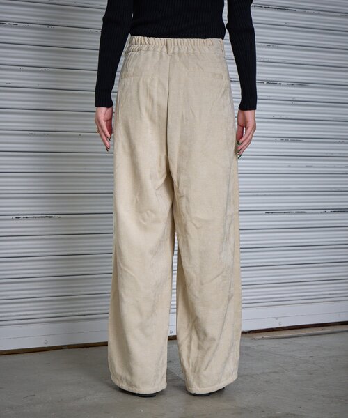 goocy(グーシー)の「【セットアップ対応】サージタックワイドパンツ(その他パンツ・レディース・ブラック/アイボリー・FREE)」の16枚目の写真