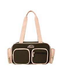NYLON COLOR-BLOCK SHOULDER BAG