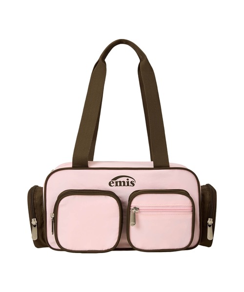 EMIS（イミス）の「NYLON COLOR-BLOCK SHOULDER BAG（ショルダーバッグ・レディース・チャコール/ブラウン/ピンク/ライトブルー・FREE）」の4枚目の写真