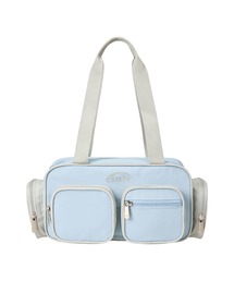 NYLON COLOR-BLOCK SHOULDER BAG