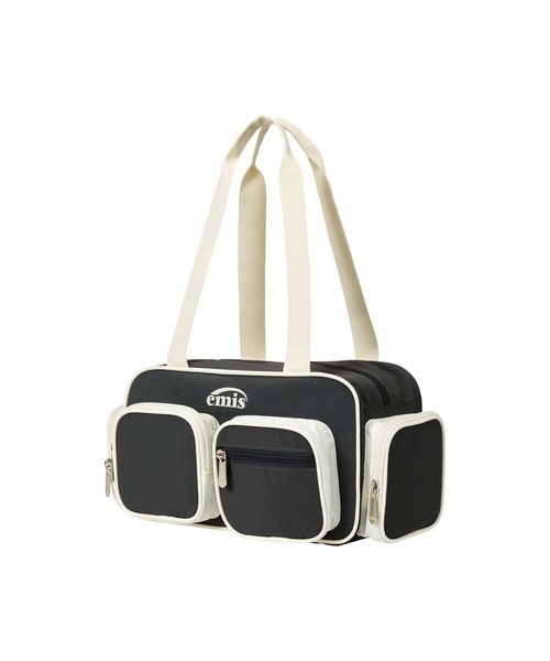 EMIS（イミス）の「NYLON COLOR-BLOCK SHOULDER BAG（ショルダーバッグ・レディース・チャコール/ブラウン/ピンク/ライトブルー・FREE）」の6枚目の写真