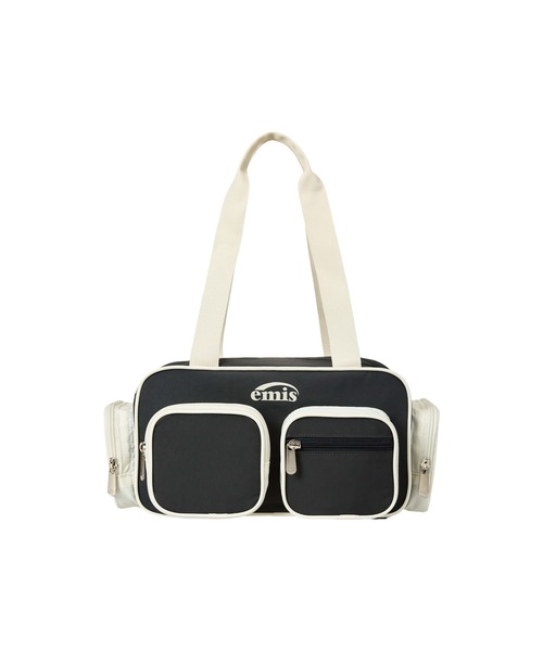 EMIS（イミス）の「NYLON COLOR-BLOCK SHOULDER BAG（ショルダーバッグ・レディース・チャコール/ブラウン/ピンク/ライトブルー・FREE）」の5枚目の写真