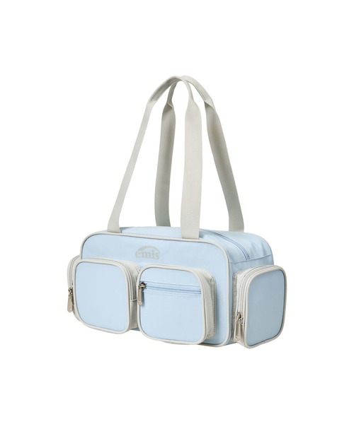 EMIS（イミス）の「NYLON COLOR-BLOCK SHOULDER BAG（ショルダーバッグ・レディース・チャコール/ブラウン/ピンク/ライトブルー・FREE）」の12枚目の写真