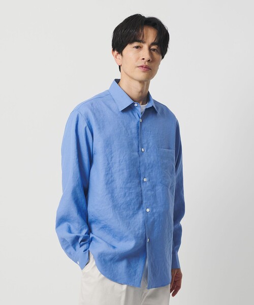 BEAUTY&YOUTH UNITED ARROWS(ビューティーアンドユースユナイテッドアローズ)の「ライト リネンタッチ レギュラー シャツ FORM TAPERD型(シャツ/ブラウス・メンズ・ダークグレー/コバルトブルー/ホワイト・L/S/XL/M)」の8枚目の写真
