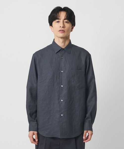 BEAUTY&YOUTH UNITED ARROWS(ビューティーアンドユースユナイテッドアローズ)の「ライト リネンタッチ レギュラー シャツ FORM TAPERD型(シャツ/ブラウス・メンズ・ダークグレー/コバルトブルー/ホワイト・L/S/XL/M)」の11枚目の写真